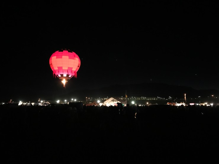 The first balloon in the Dawn Patrol takes off!