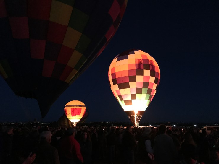 The next batch of Dawn Patrol balloons getting ready to take off