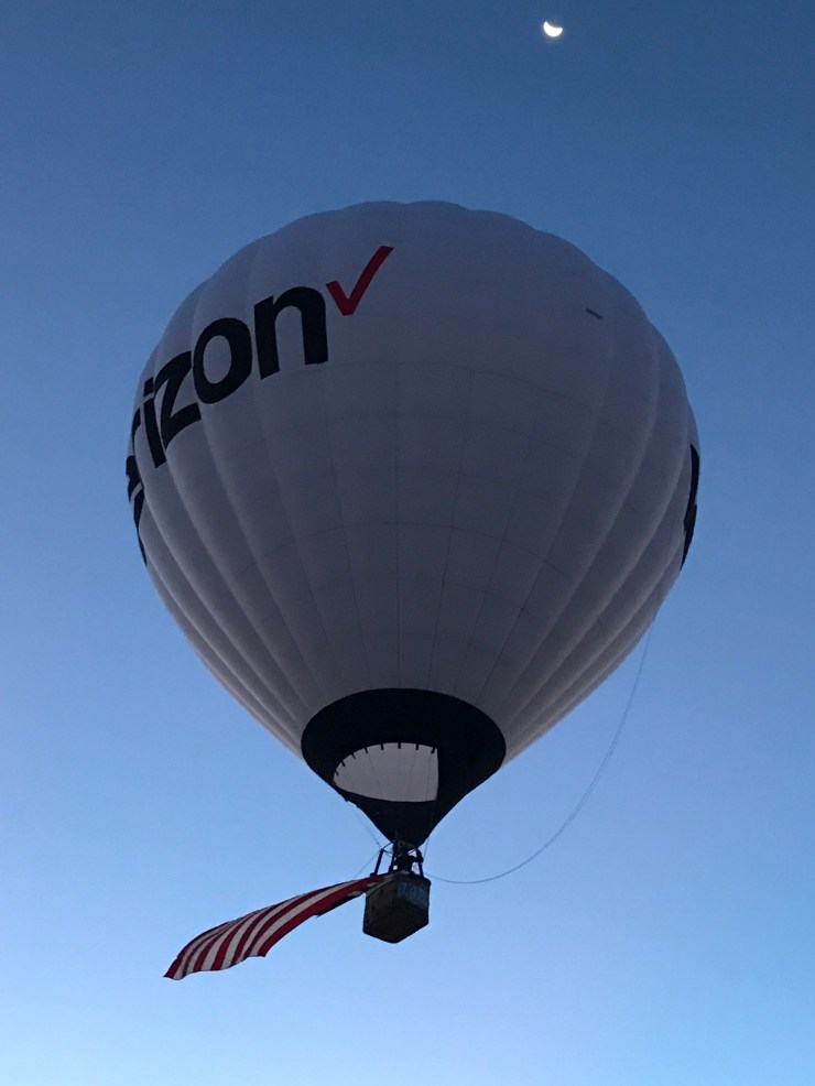 Just about after sunrise, the Verizon balloon took off and the Dawn Patrol started to wind down