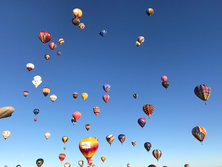 Balloons during the Mass Ascension