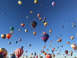 Balloons during the Mass Ascension
