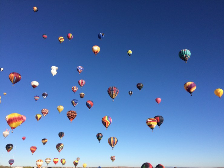 Balloons during the Mass Ascension