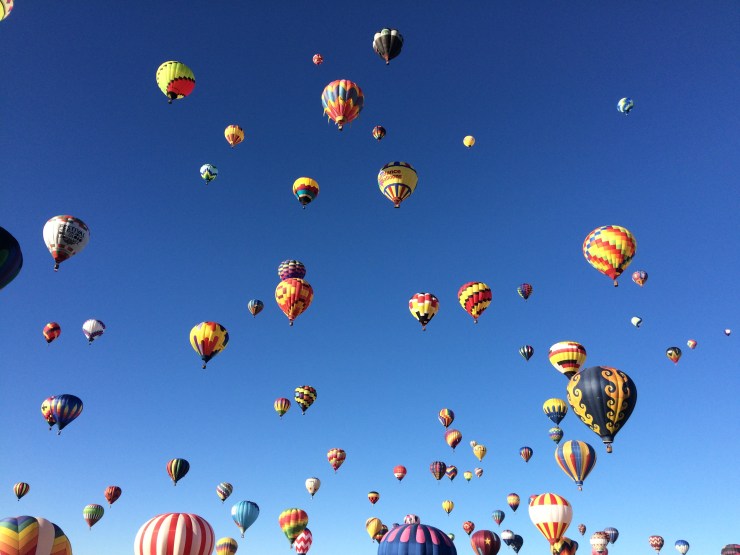 Balloons during the Mass Ascension