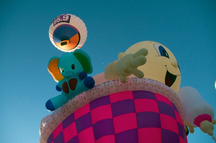 Large baby balloon during the Mass Ascension