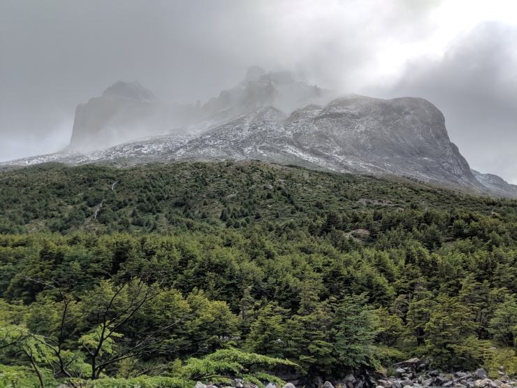 As you approach Campamento Italiano, you get your first up close views of the Cuernos mountains.
