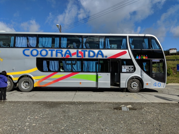 The bus that took us from Puerto Natales to El Calafate.