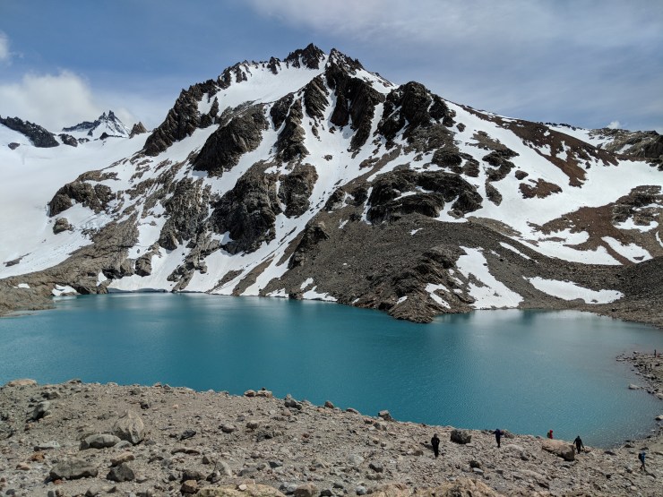 Looking across the Laguna de Los Tres