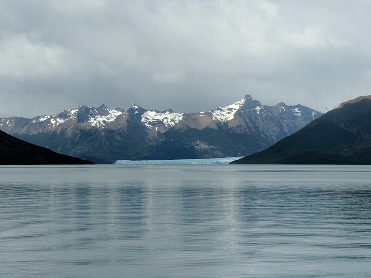 Eventually we got our first view of the Perito Moreno Glacier far in the distance.