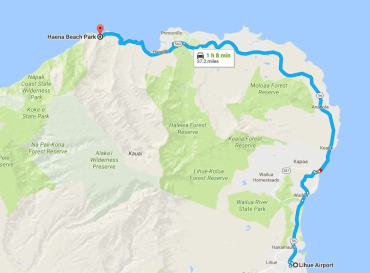 Kalalau-trail-map-lihue-airport-to-haena-campsite