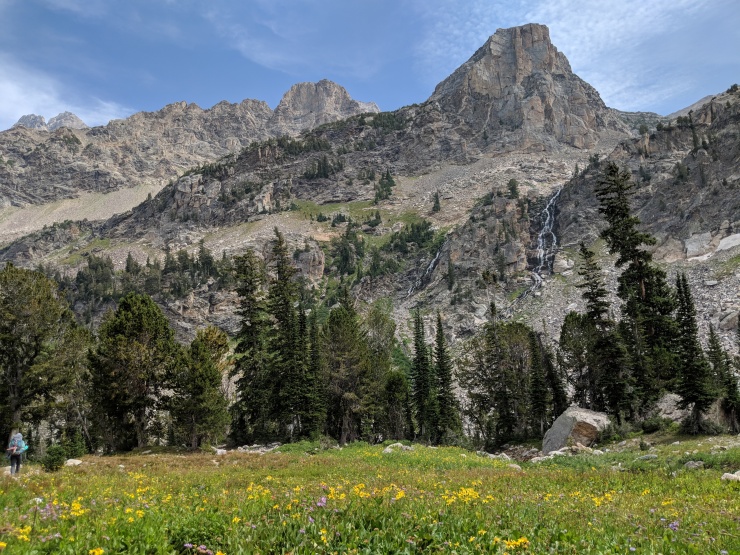 Teton-crest-trail-backpacking-teton-range-wildflowers-waterfall