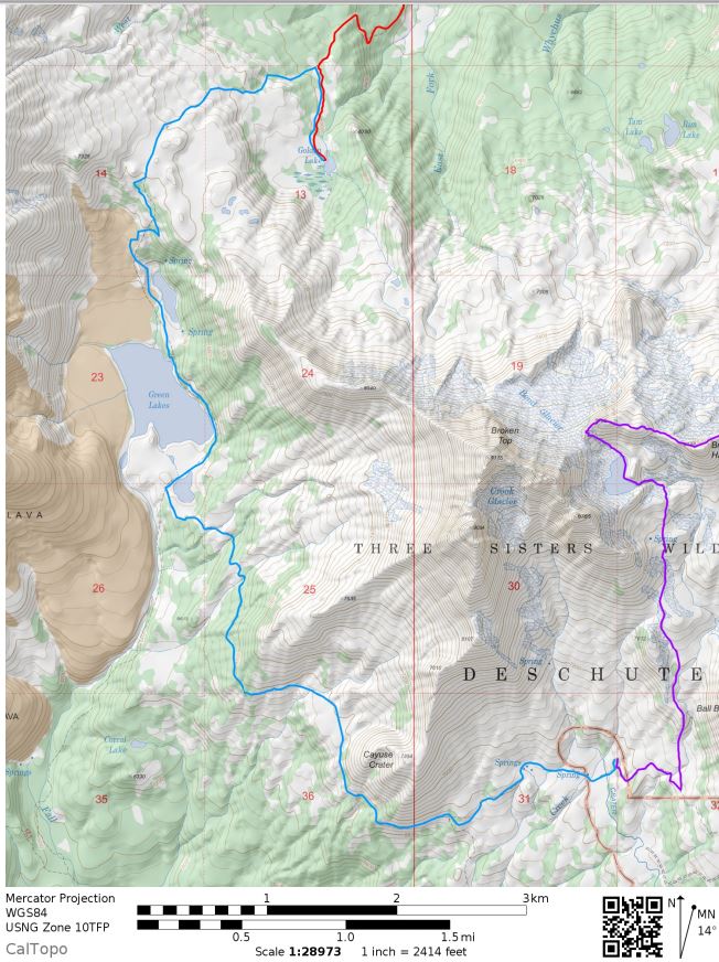 three-sisters-wilderness-broken-top-loop-map-Day-2