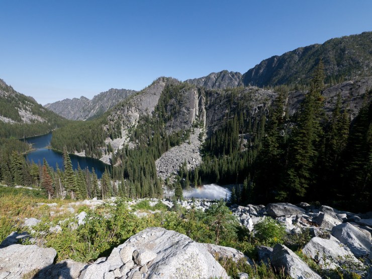 An incredible rock slide on the other side of Nada Lake, and an