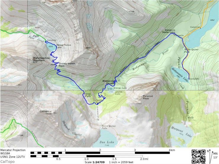 Glacier-national-park-backpacking-north-circle-day3-map