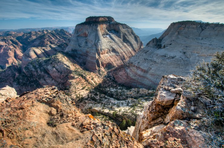 Seen from Deertrap Mountain in Zion National Park, Utah